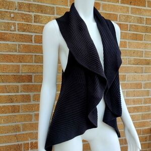 Curio Beaded Black Sweater Vest Sz XS